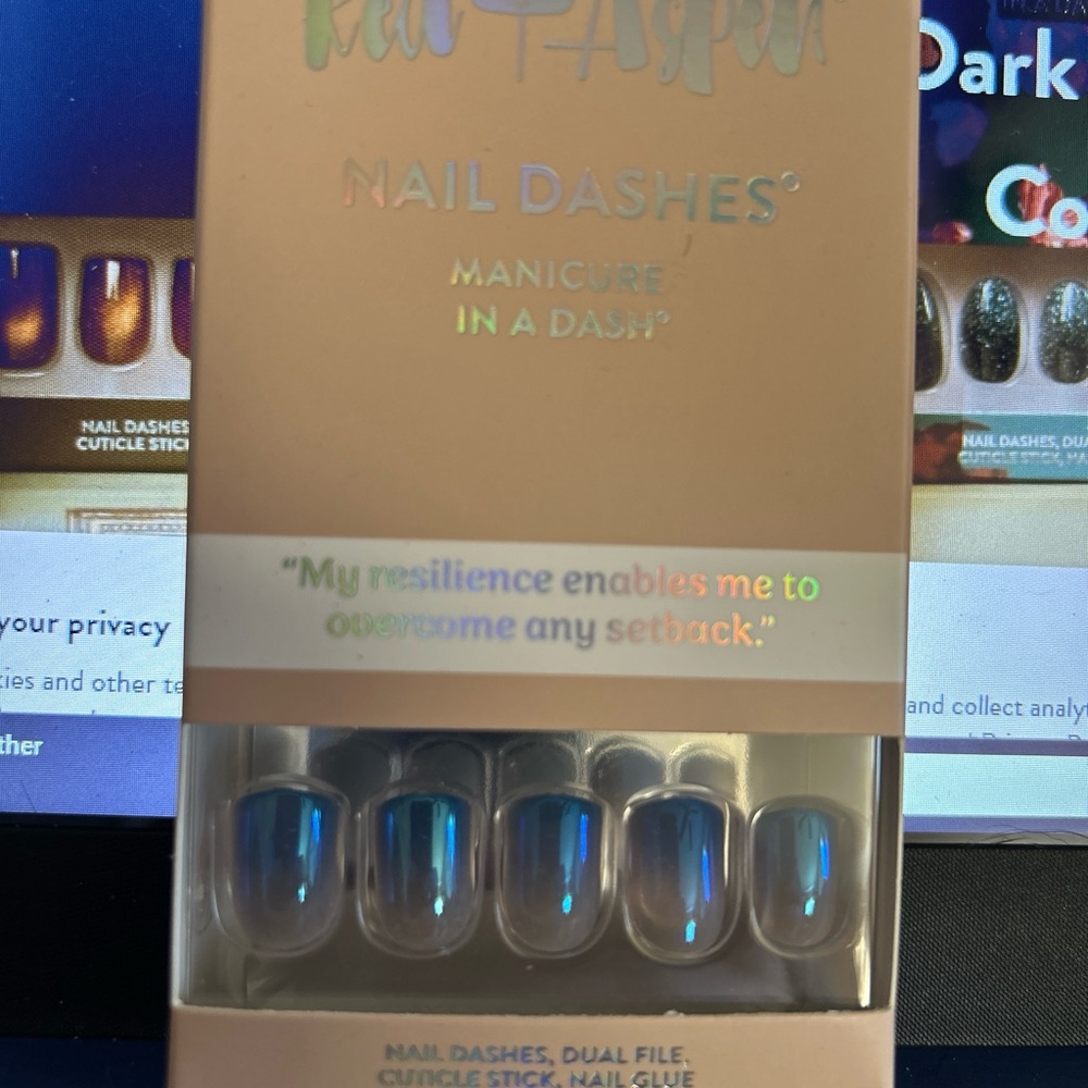 Nail Dashes - Iridescent Blue: Alyce Ann is Resilient